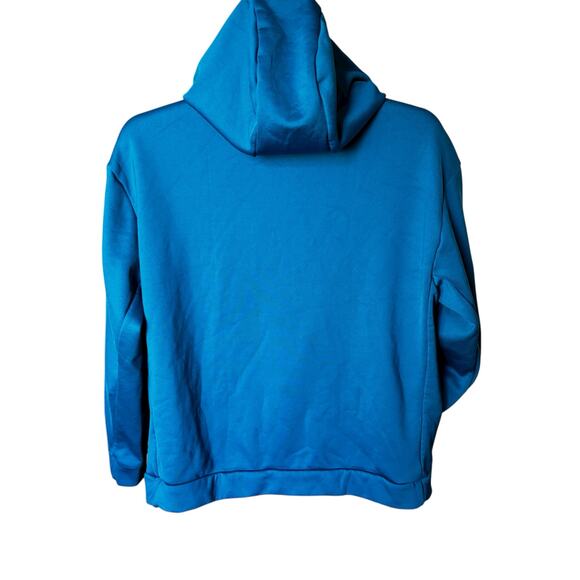 Nike Hoodie Men's Medium Teal Zip Up Logo Fleece Long Sleeve Athletic Sweater - Picture 5 of 9